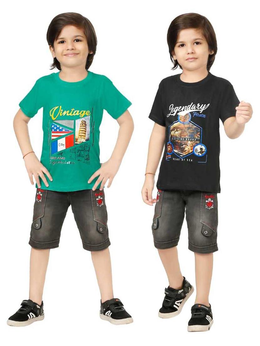 boys pack of 2 printed t-shirts