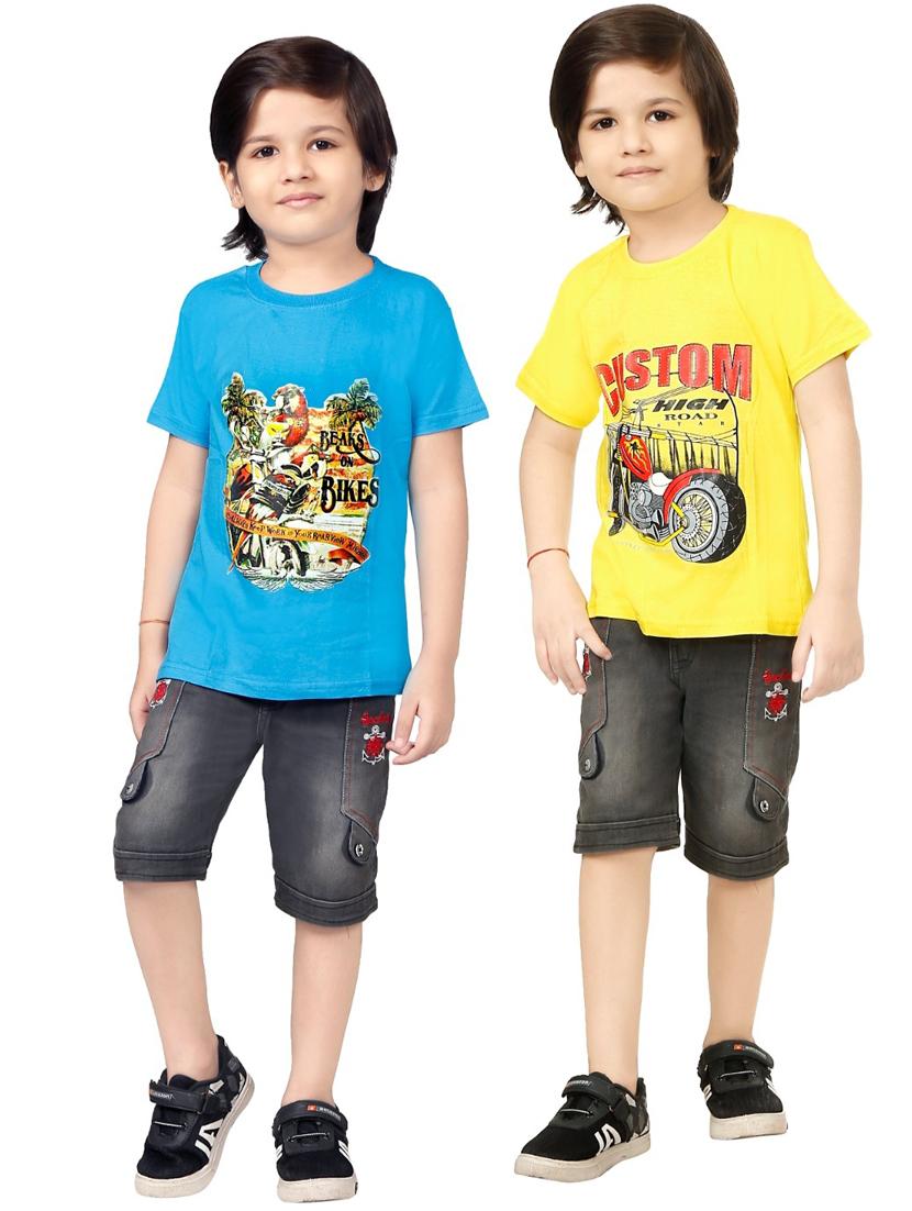 pack of 2 round neck printed t-shirt - 18594487 -  Zoom Image - 0