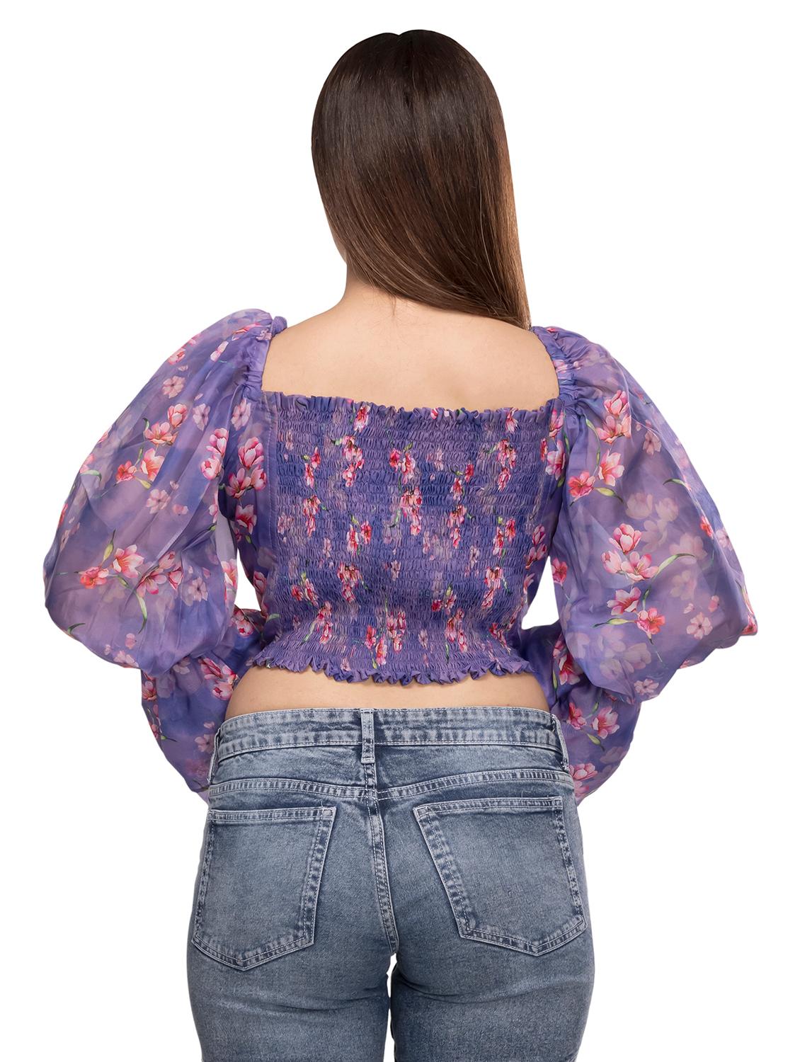 women's crop square neck top - 18607447 - Zoom Image - 2