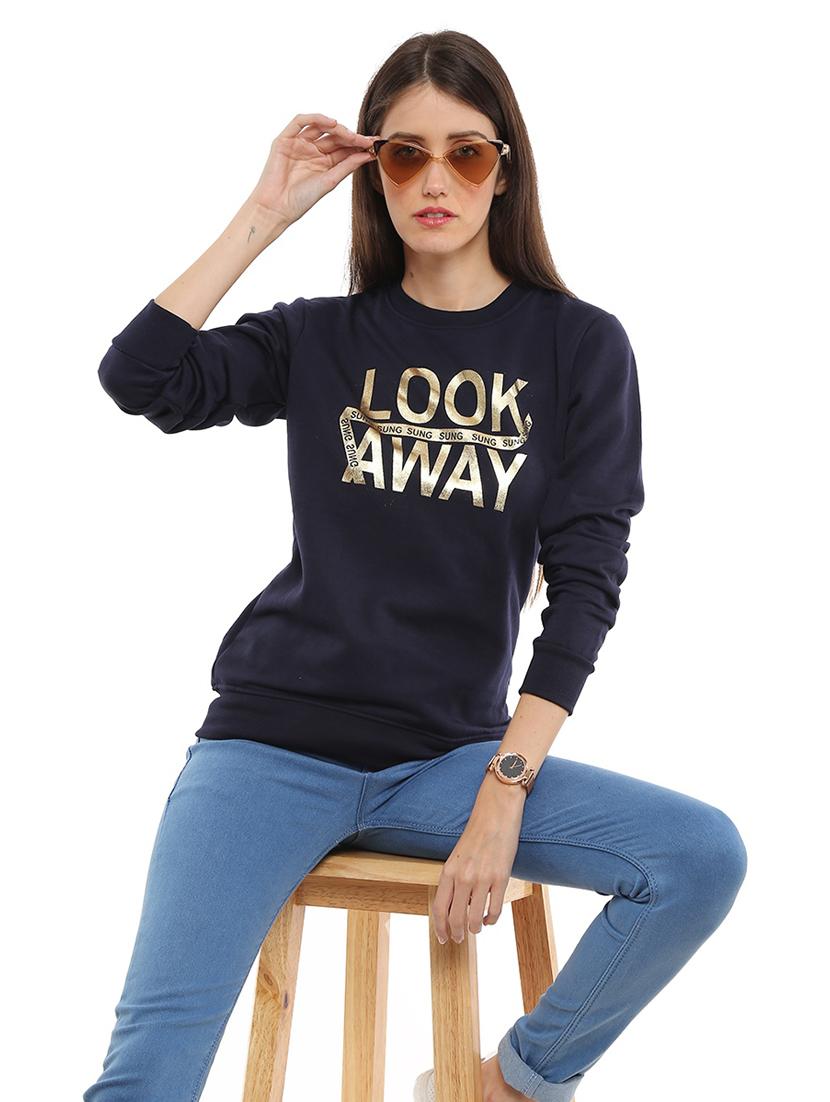 women's chest print sweatshirt - 18616923 - Zoom Image - 1