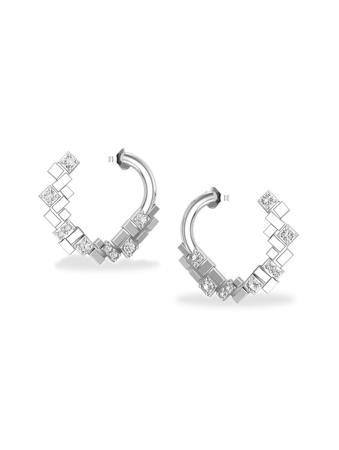 silver plated earring - 18633455 - Standard Image - 2