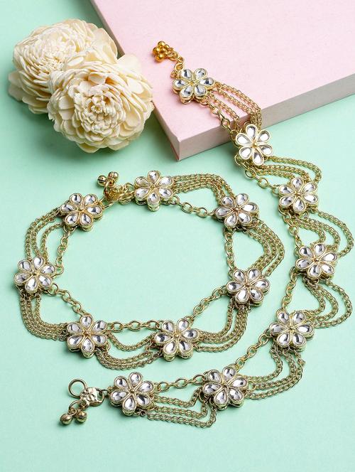 gold metal anklet - 18635657 - Very Small Image - 1