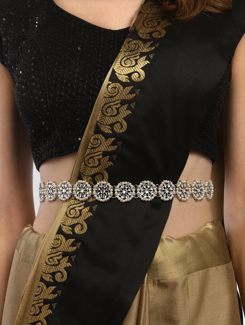 silver plated kamarbandh - 18636084 - Standard Image - 3