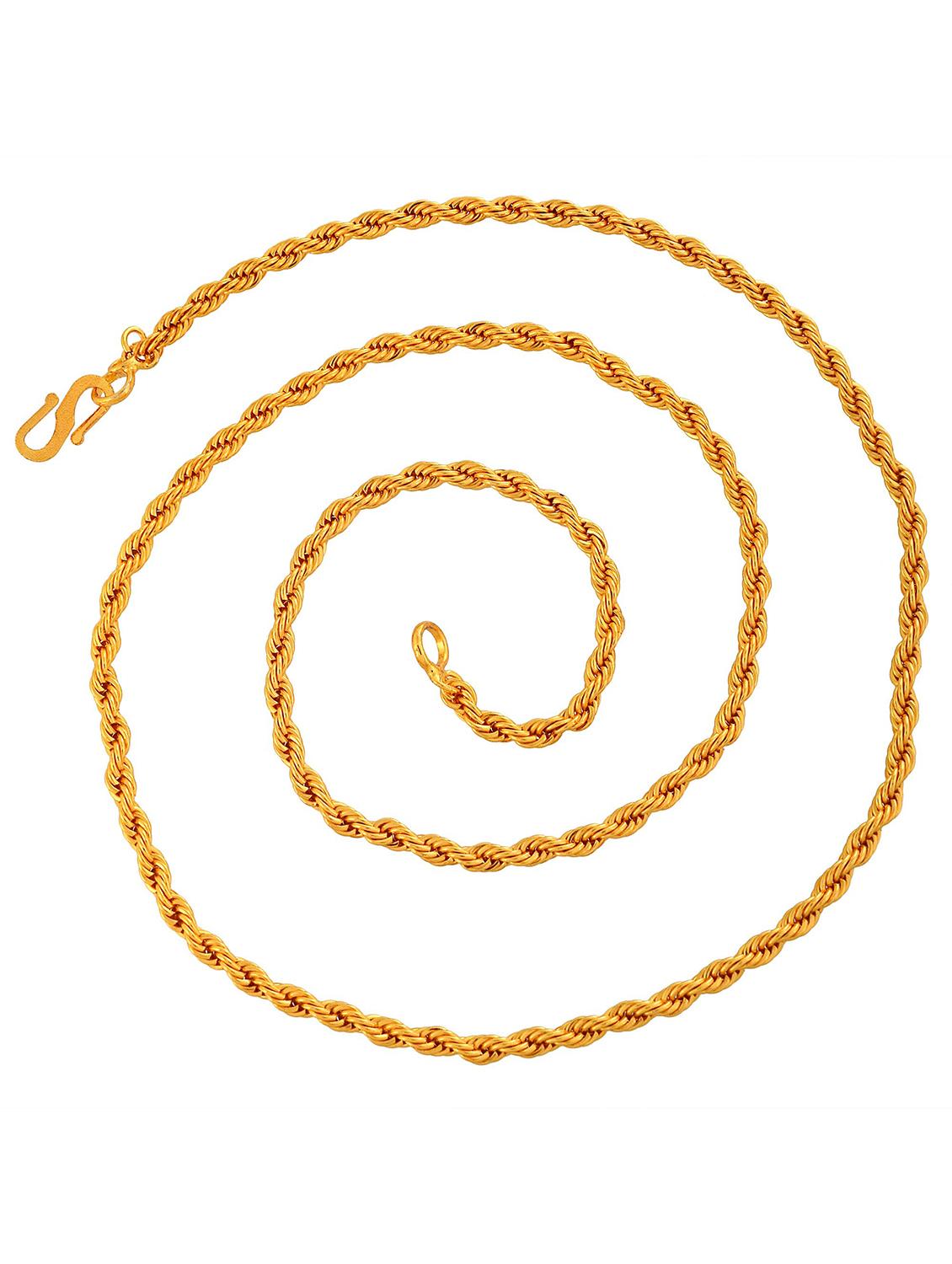 gold plated chain necklace - 18637403 - Standard Image - 2