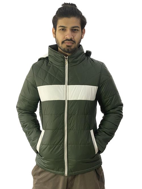 green solid quilted jacket - 18640183 - Very Small Image - 1