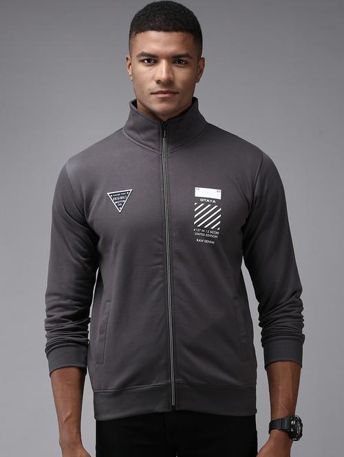 zip up printed casual jacket - 18650366 - Very Small Image - 1