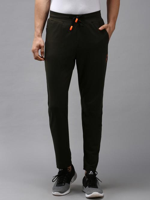 mid rise solid full length track pant - 18651030 - Very Small Image - 1