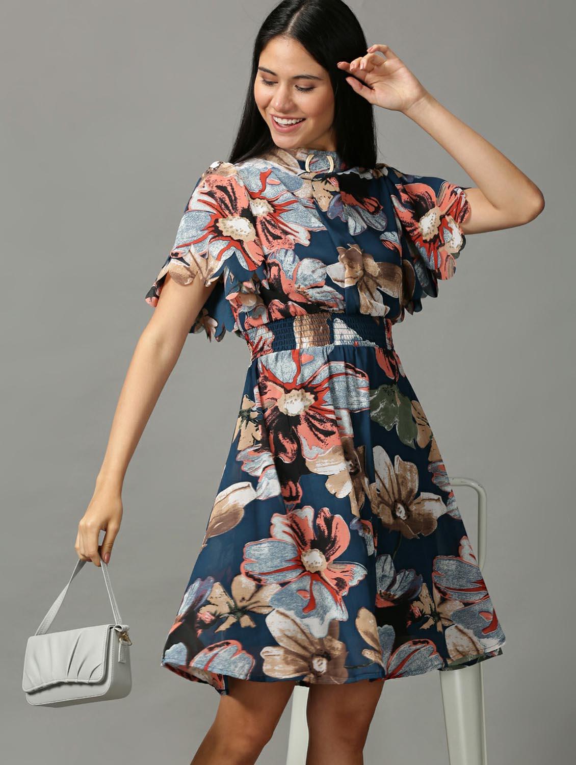 women's fit & flare floral dress