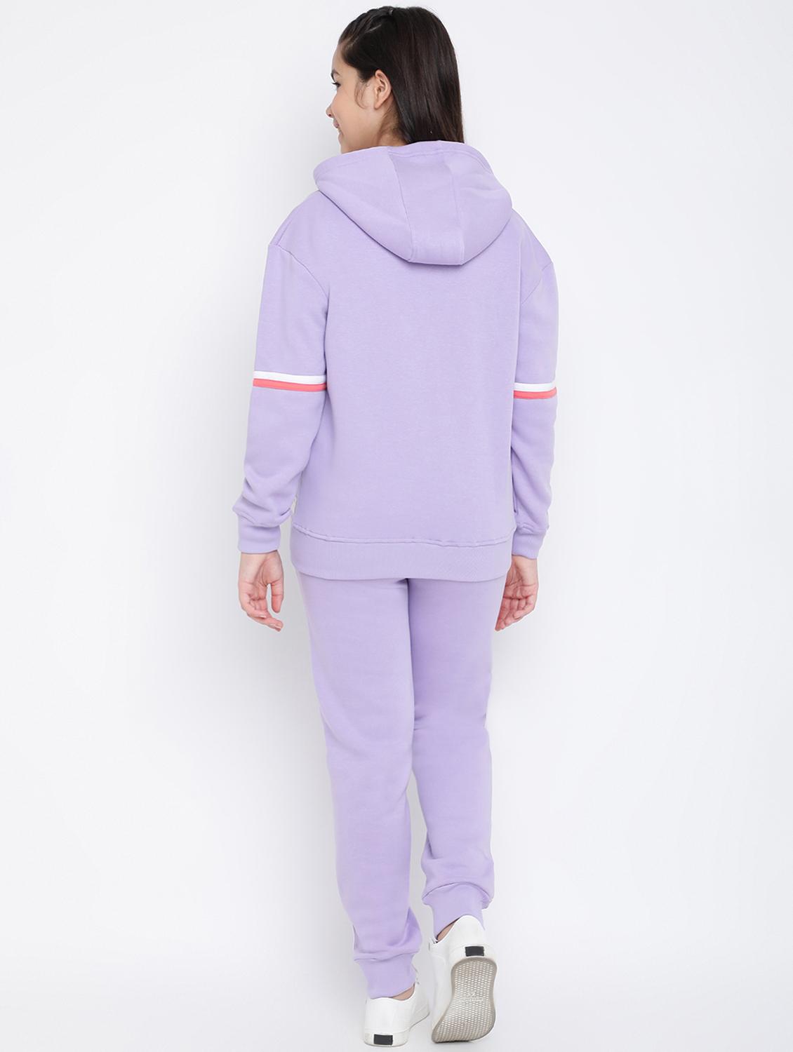 purple coloured printed track suit - 18719366 - Standard Image - 3