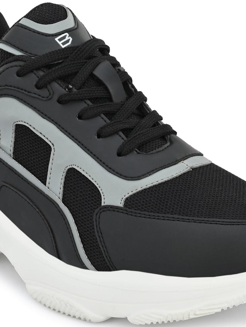 black mesh & synthetic lace up shoes - 18737036 - Standard Image - 5