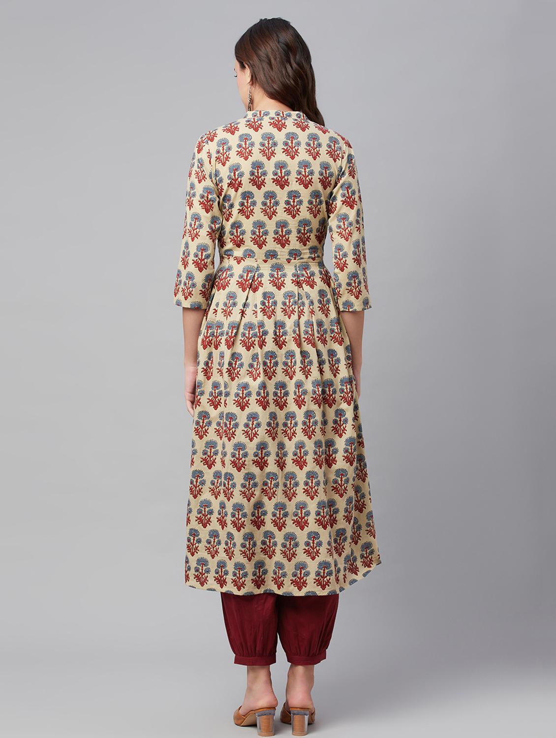 printed kurta salwar set - 18739075 - Standard Image - 3