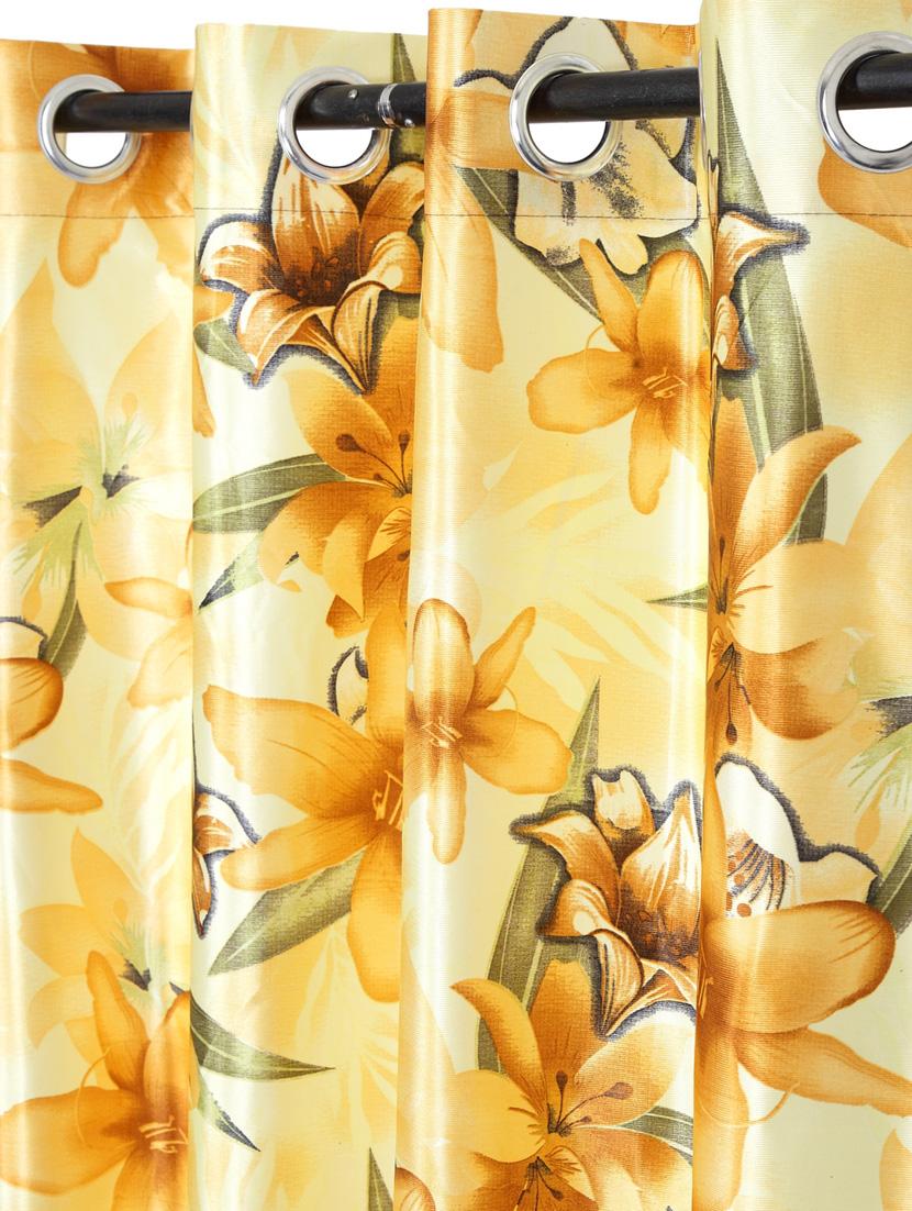 home sizzler star flower polyester semi-transparent curtains - 18743650 - Standard Image - 3