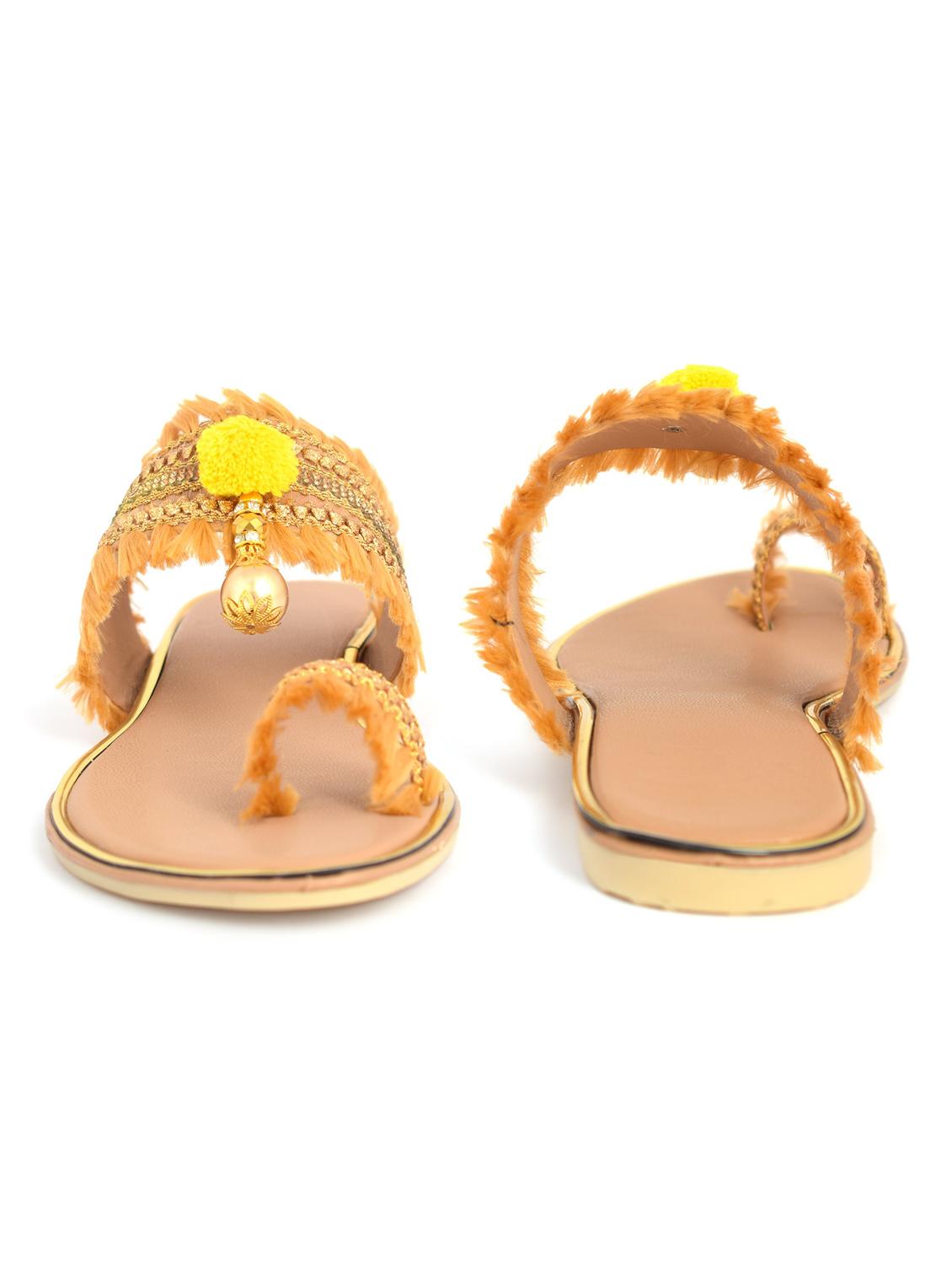 brown ethnic sandal - 18754424 - Standard Image - 2