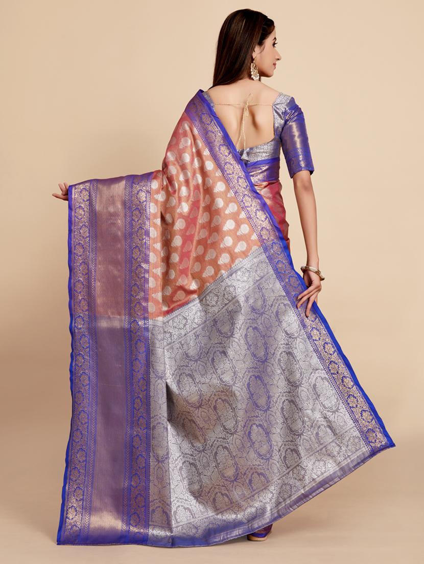 women's floral pink colored saree - 18762248 - Zoom Image - 2