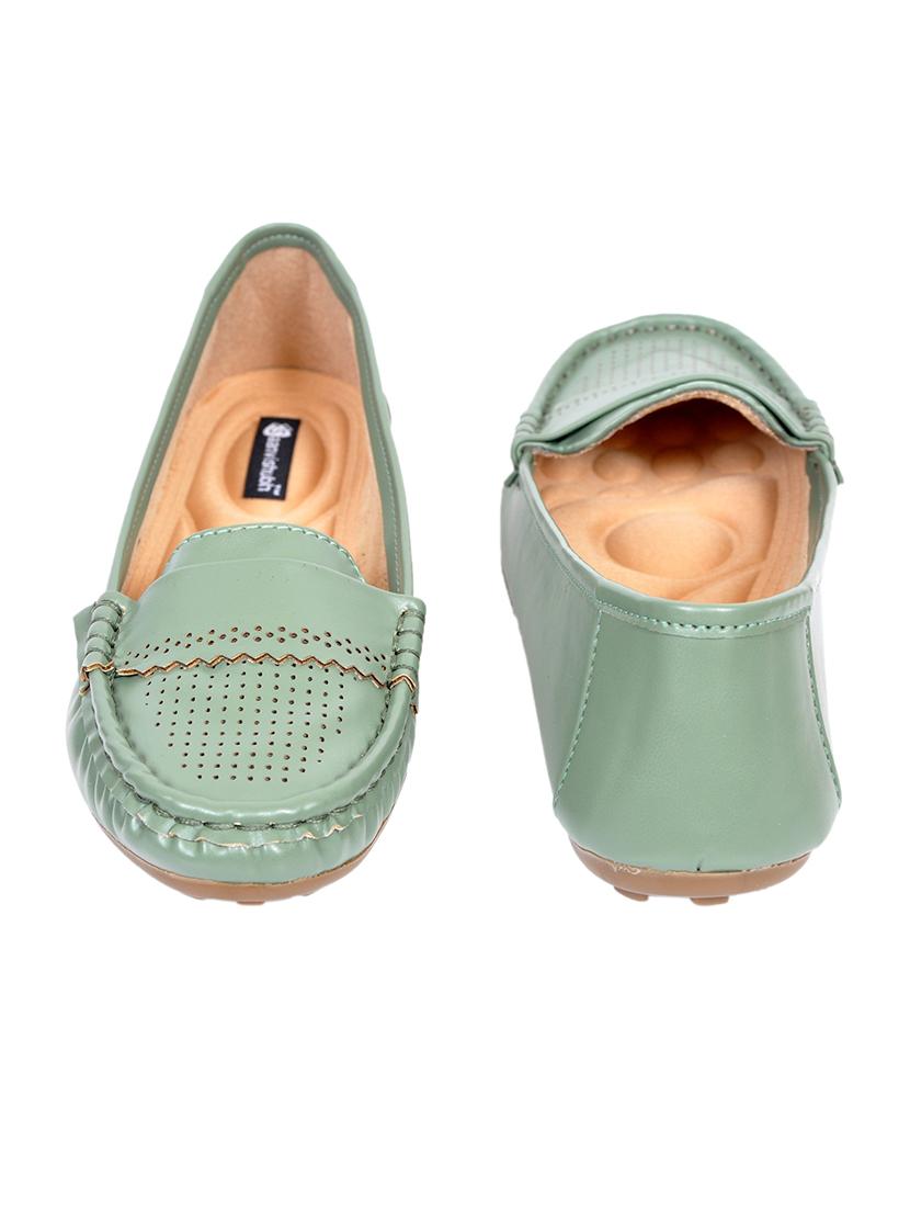 green slip on ballerina - 18766029 - Standard Image - 3