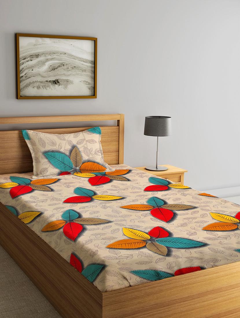 printed bedsheet with pillow cover - 18791077 - Zoom Image - 0