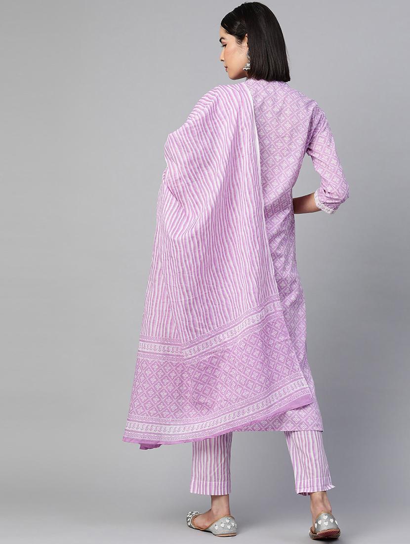 women kurta pant set with dupatta - 18847890 - Standard Image - 3