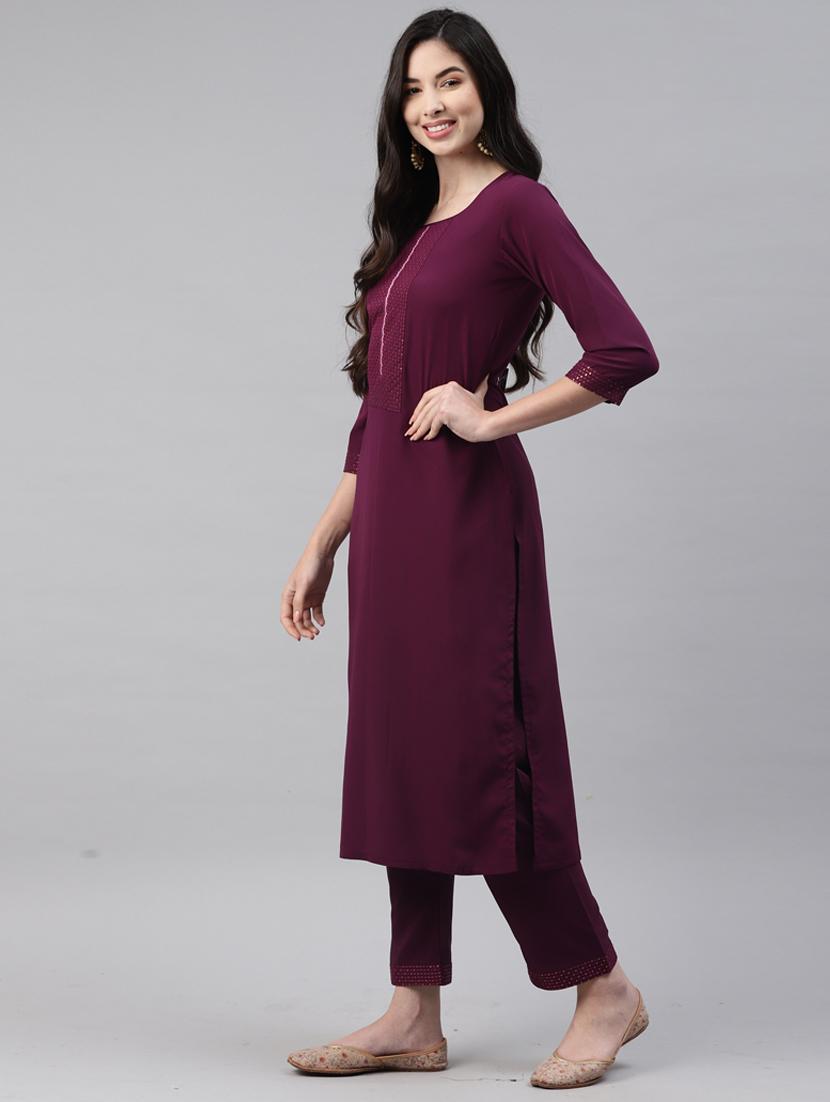 sequin kurta set - 18876517 - Zoom Image - 2