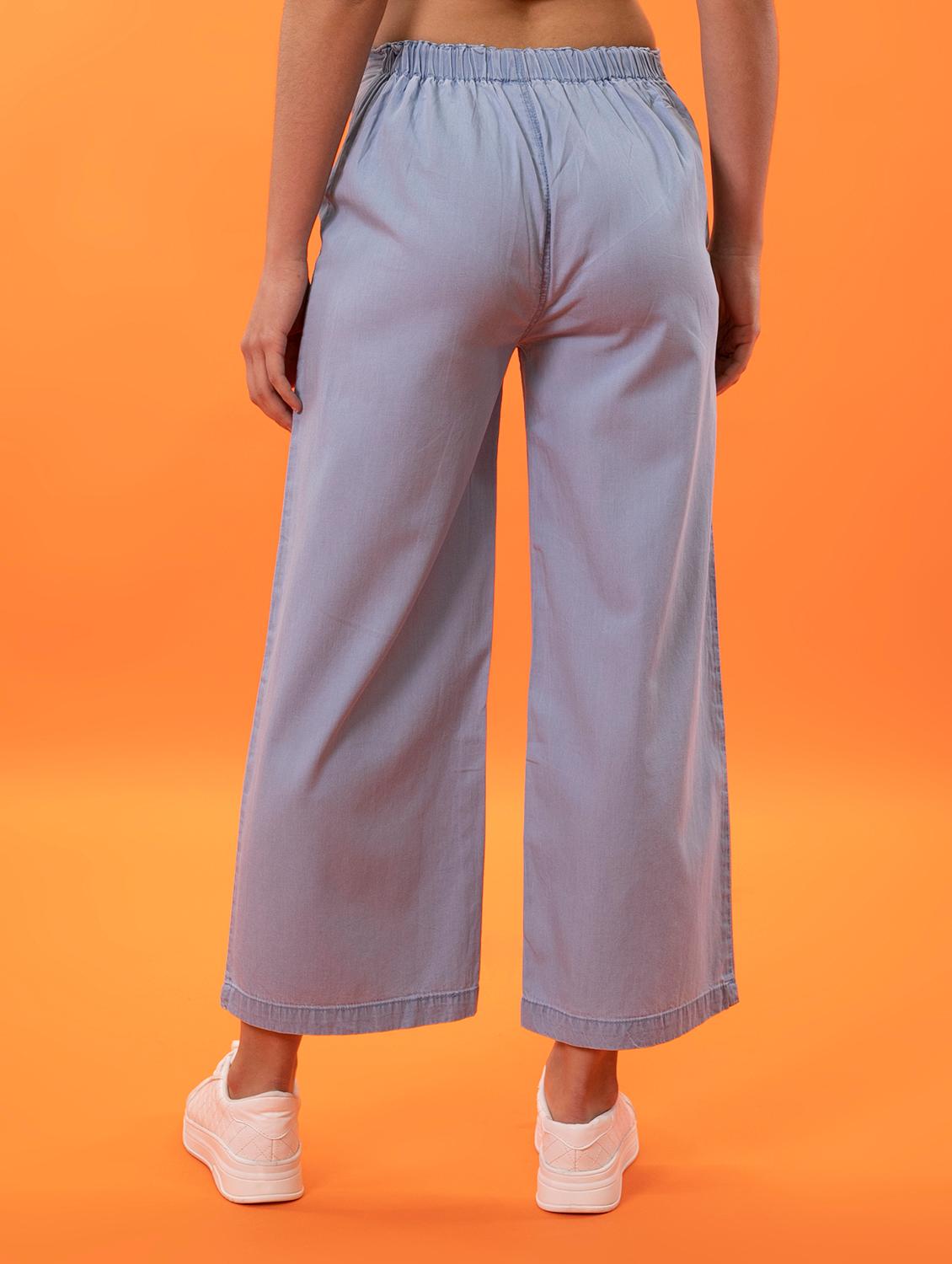 light blue denim palazzos - 18902692 - Standard Image - 2