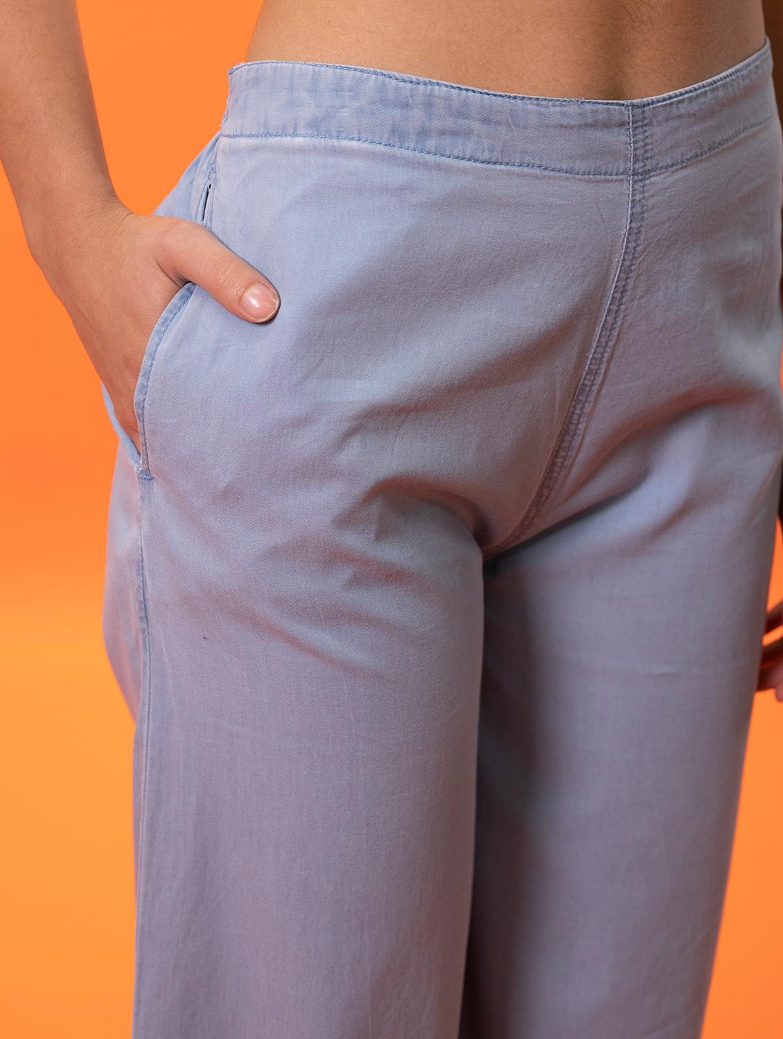 light blue denim palazzos - 18902692 - Zoom Image - 4