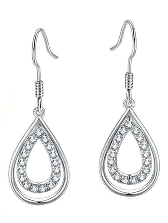 micro hollow water drop earrings - 18910308 - Zoom Image - 0