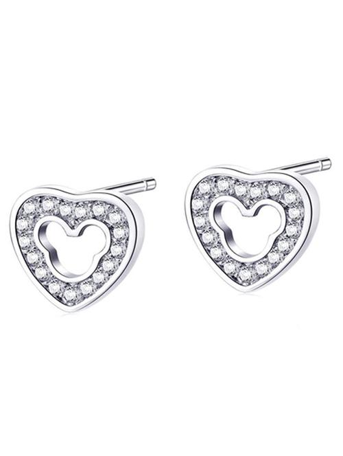 women heart-shaped stud earrings  - 18910339 -  Standard Image - 0