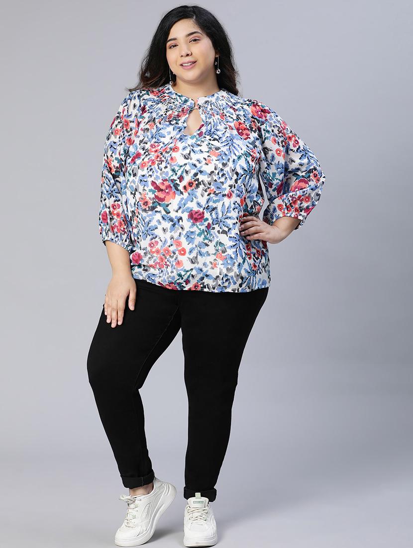 women's straight round neck top - 18912744 - Standard Image - 4