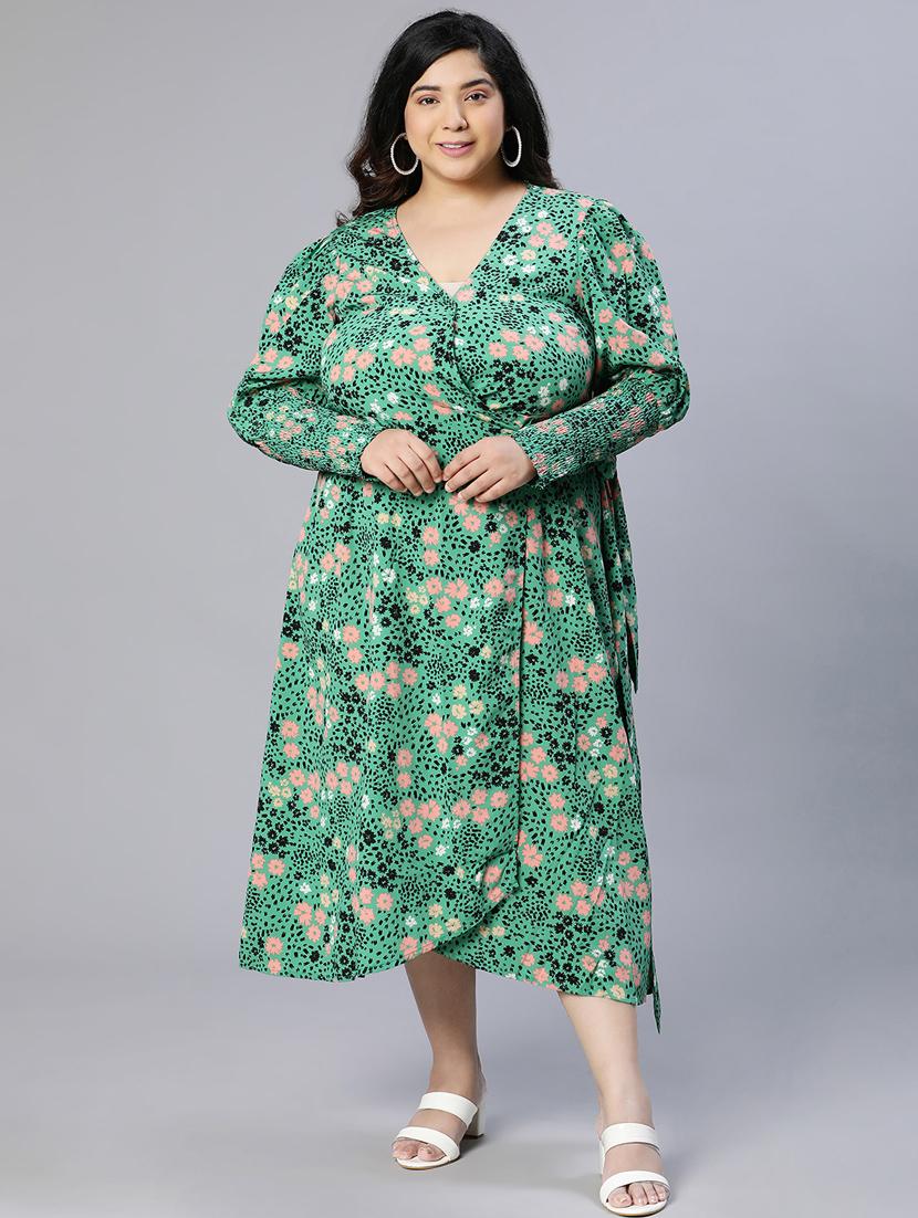 women's wrap floral dress - 18913120 - Standard Image - 4
