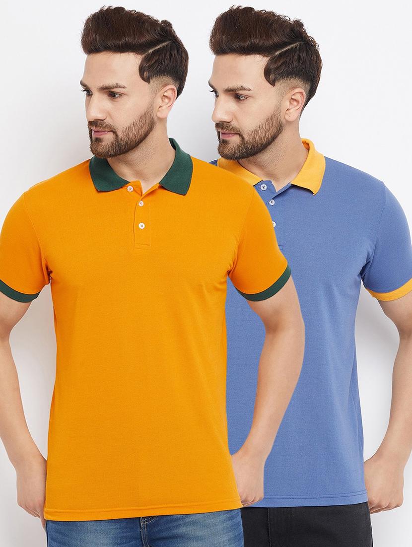 pack of 2 solid polo t shirts - 19081996 - Zoom Image - 0
