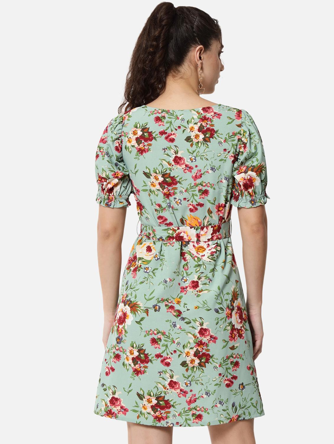 women's belted floral dress - 19082690 - Standard Image - 3
