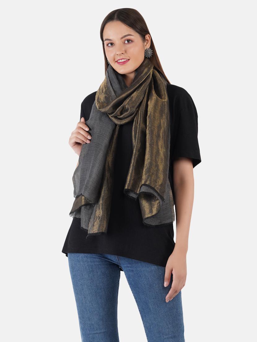 women's solid print stole - 19082853 - Standard Image - 4