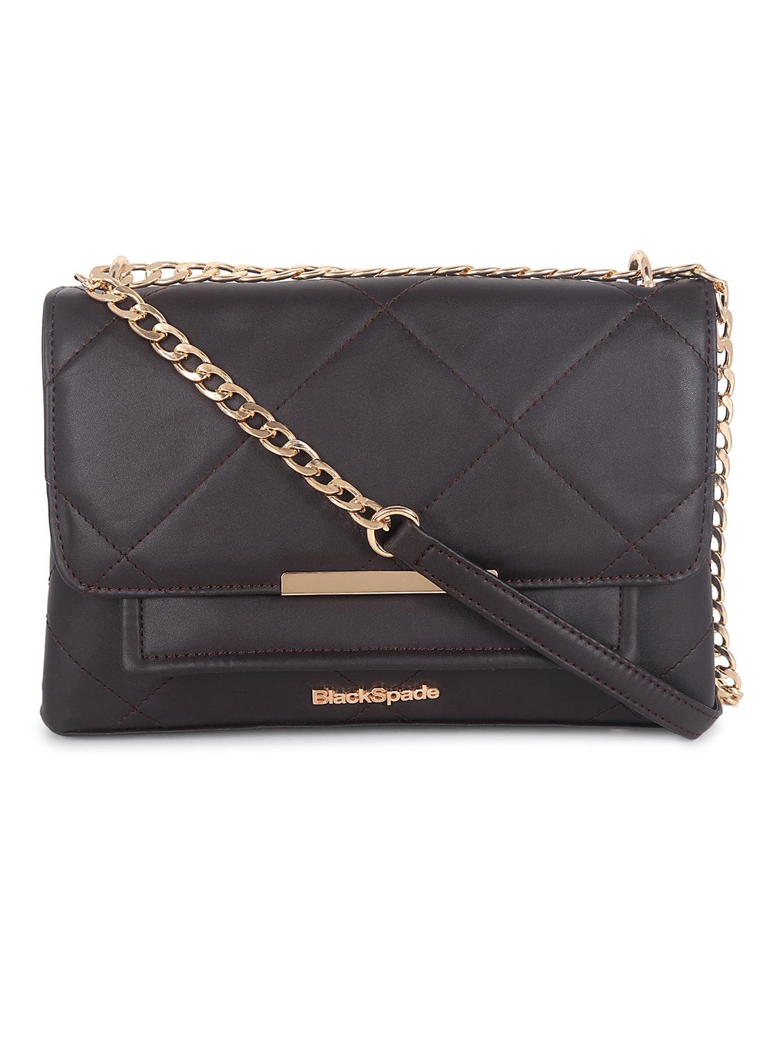 brown leatherette (pu) sling bag - 19086536 - Zoom Image - 0