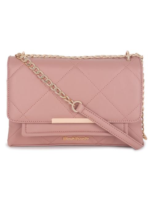 pink leatherette (pu) sling bag - 19086540 -  Standard Image - 0