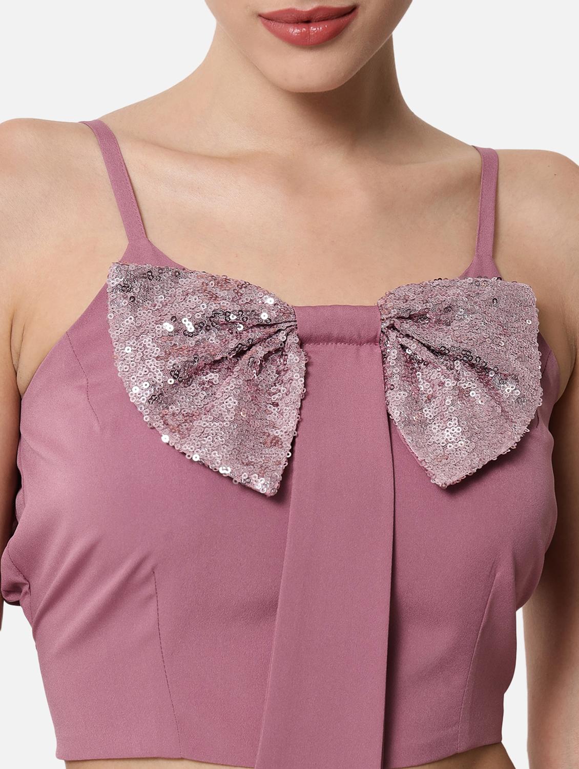 women's crop shoulder strap top - 19086771 - Standard Image - 5