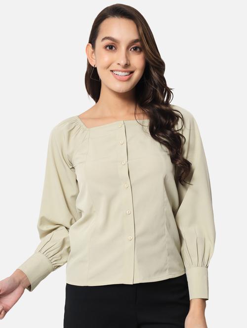 women's crop square neck top - 19086810 - Very Small Image - 1