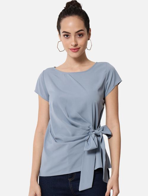 women's straight round neck top - 19086866 - Very Small Image - 1