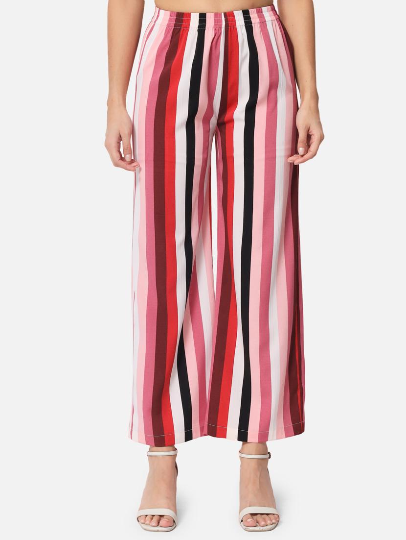 mid rise striped straight palazzo - 19087756 -  Zoom Image - 0