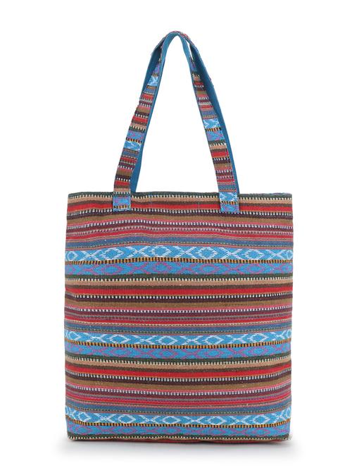 multi stripes canvas regular handbag - 19088708 - Very Small Image - 1