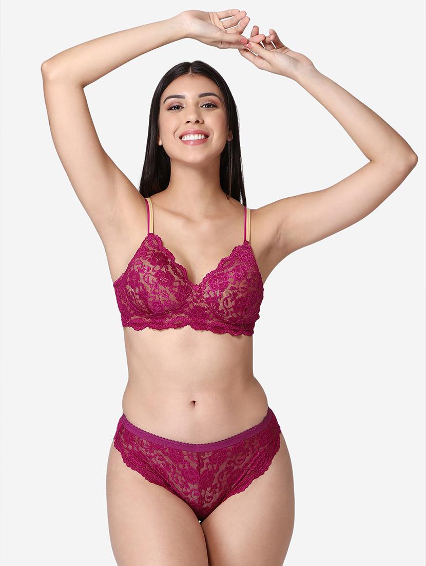 pack of 2 laced bra and panty set - 19100727 -  Standard Image - 3