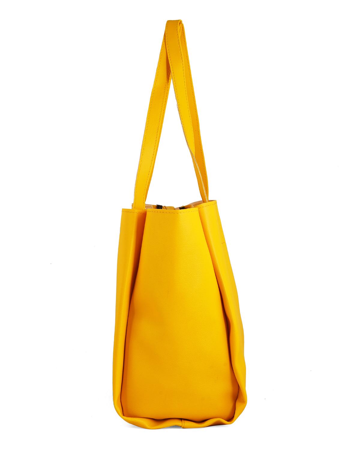 yellow solid tote bag - 19108423 - Zoom Image - 3