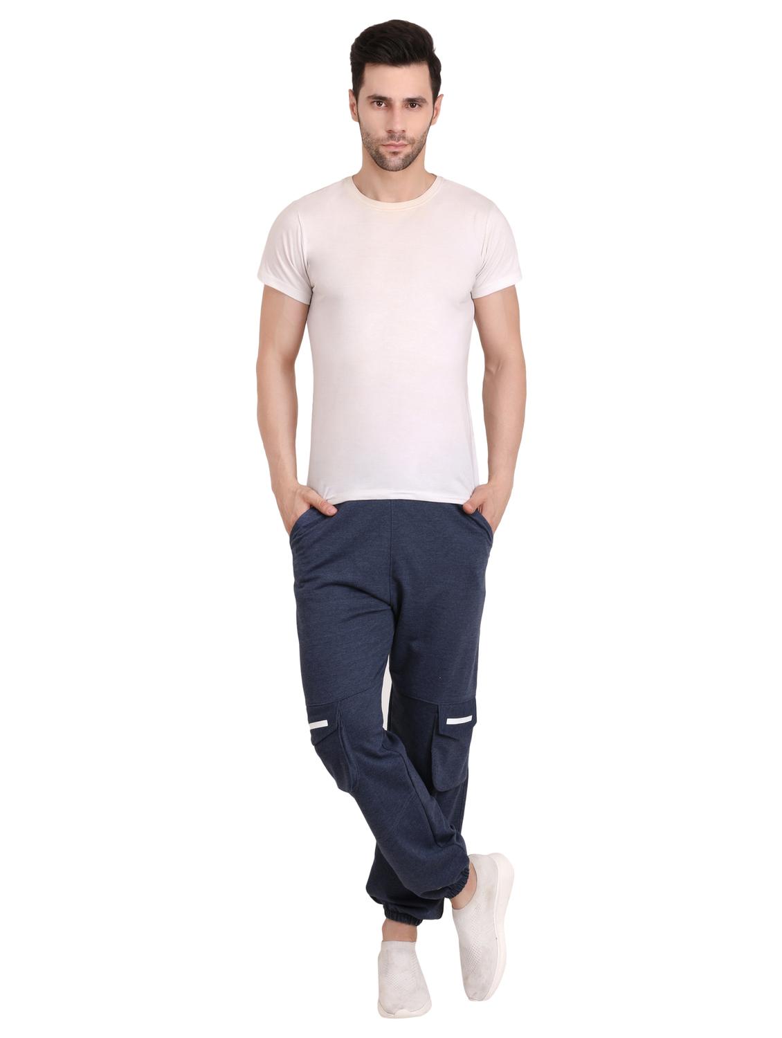 men black placement print mid rise jogger - 19123996 - Standard Image - 3