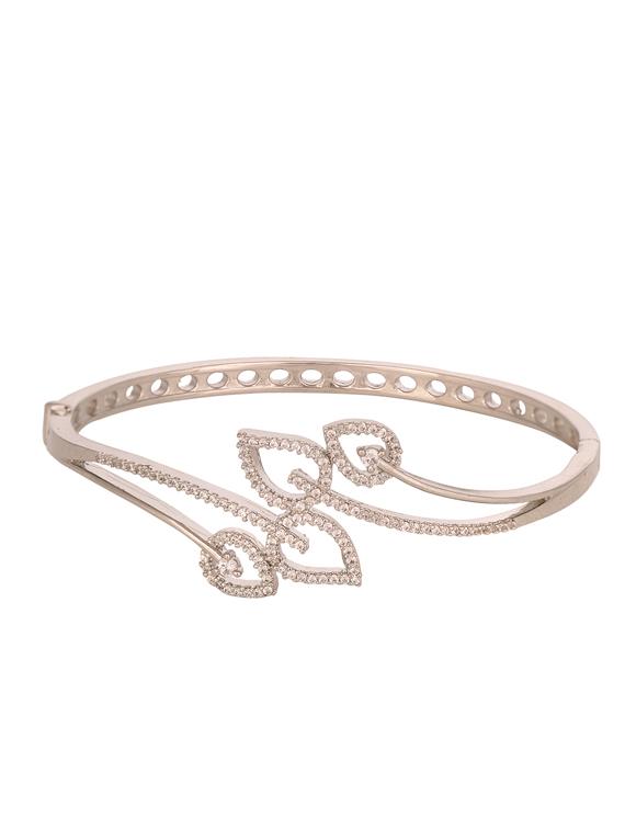 white brass bangle bracelet - 19133802 - Zoom Image - 0