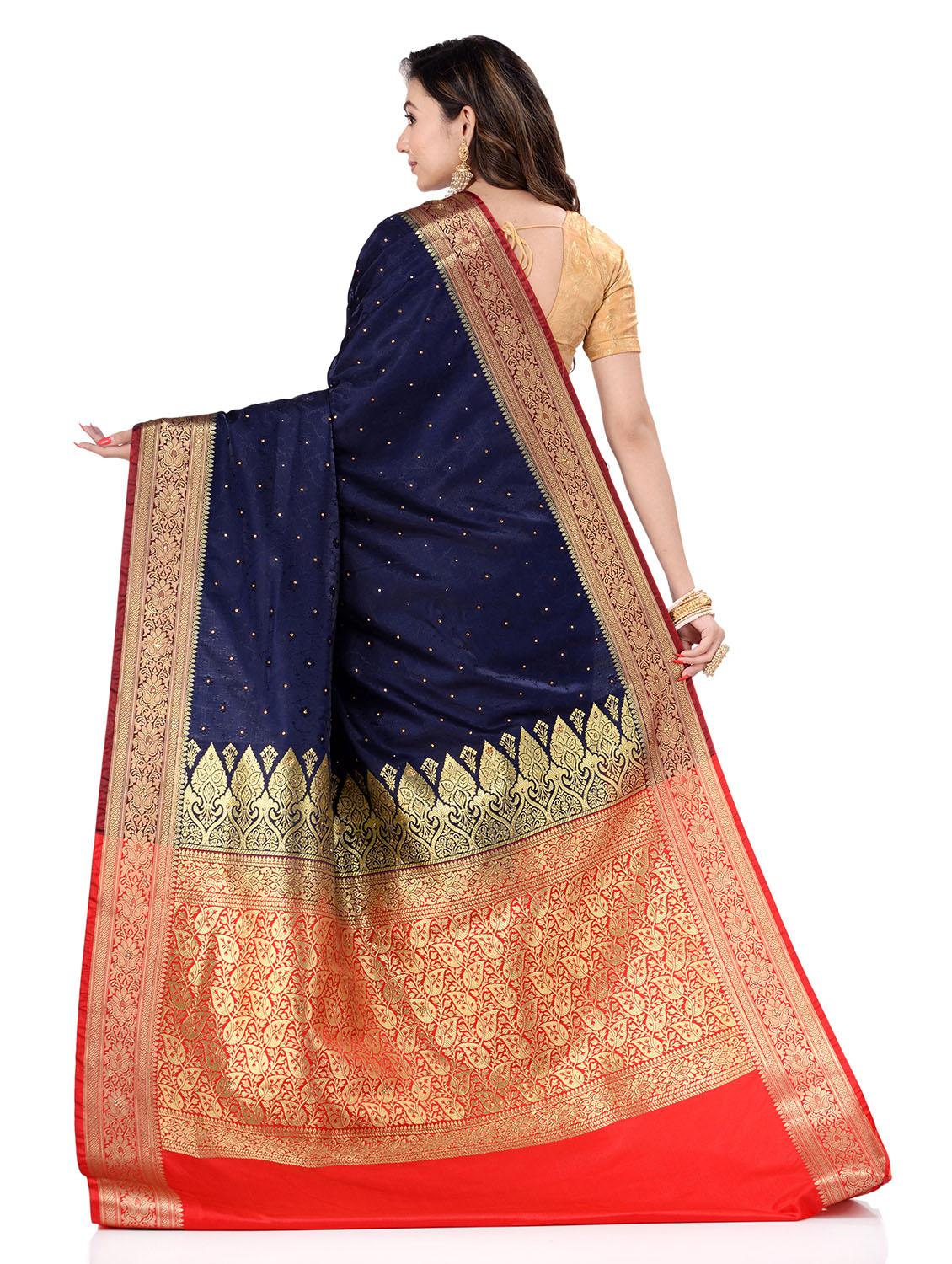 women's banarasi saree with blouse - 19137811 - Standard Image - 2