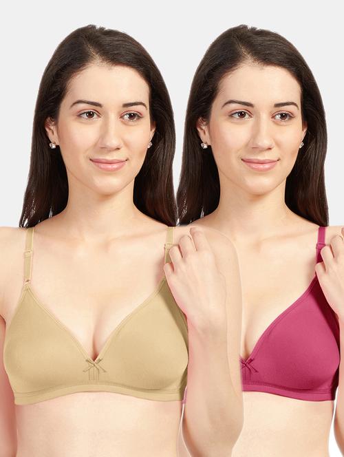 women pack of 2 solid bra combo - 19139790 - Very Small Image - 1