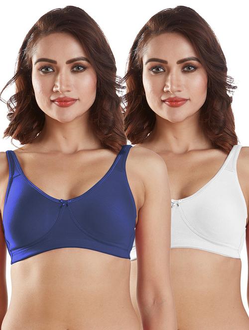pack of 2 solid regular bra  - 19140036 - Very Small Image - 1