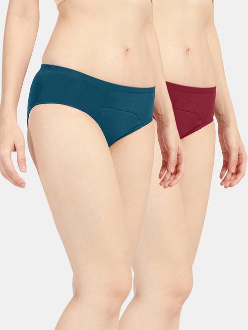 Women Solid Cotton Hipster Panty Combo - 19141307 - Very Small Image - 1