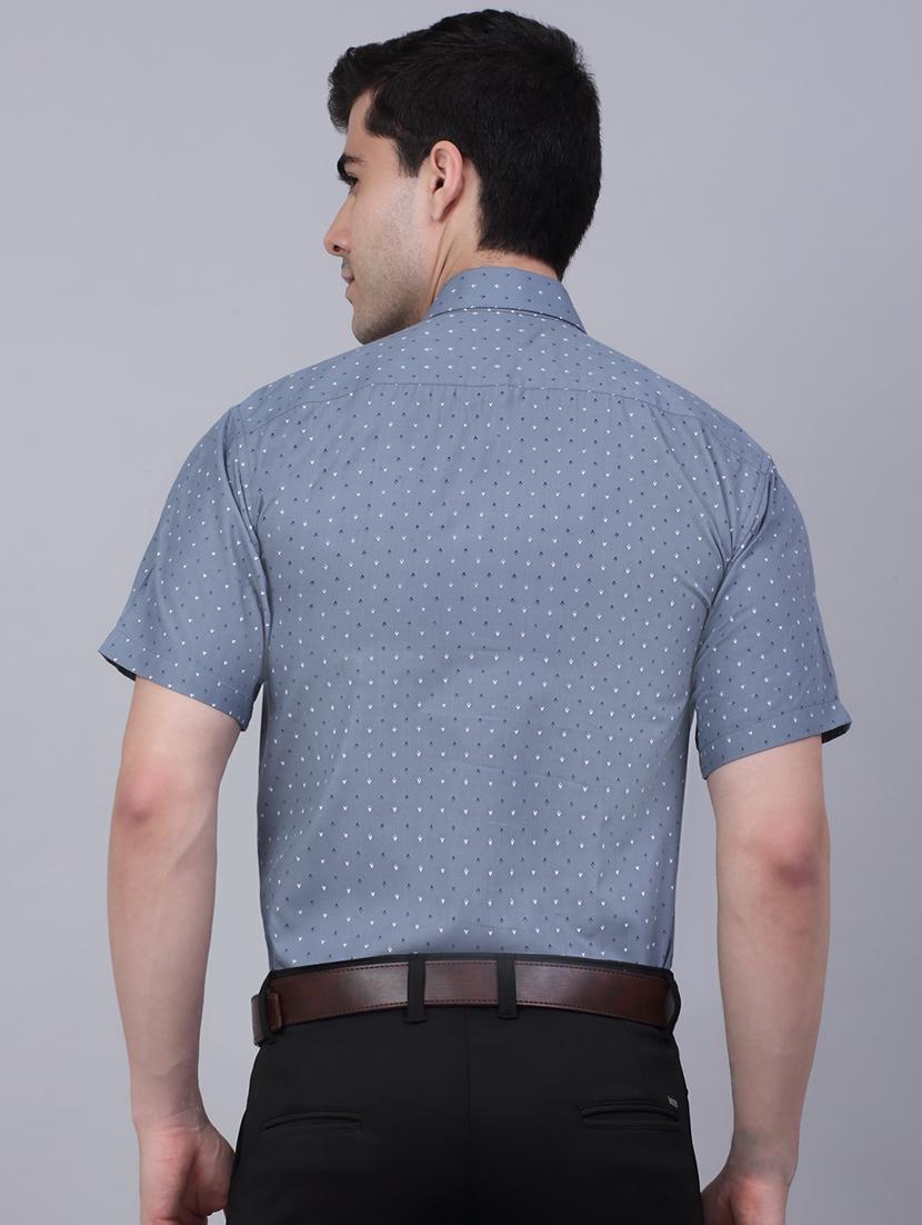mens micro print formal shirt - 19144584 - Standard Image - 2