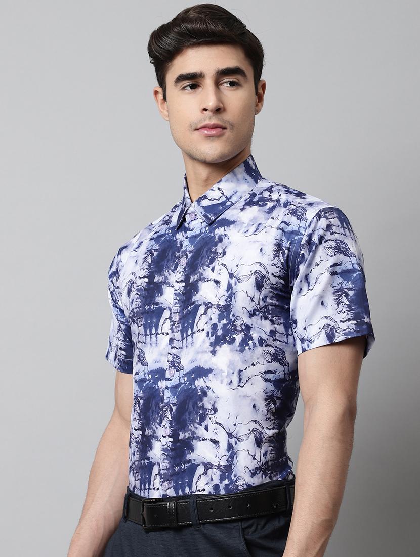 mens printed formal shirt - 19144597 - Zoom Image - 2