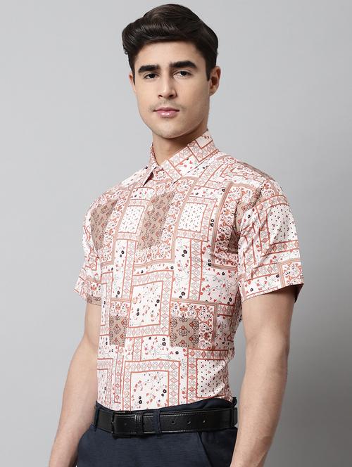 mens aztec formal shirt - 19144637 - Standard Image - 0