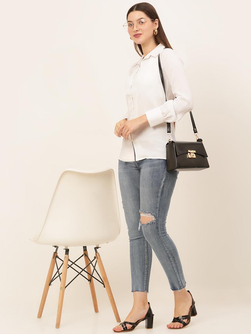 long sleeved solid regular shirt - 19145305 - Zoom Image - 3